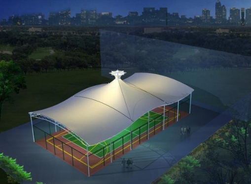 PTFE球場膜結(jié)構(gòu)雨棚多少錢一平米？